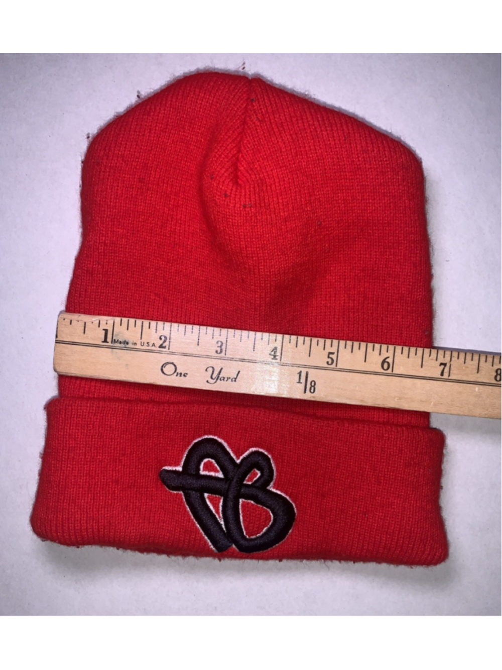 Vintage Fubu Beanie Red With Black Embroidered Logo Tag-less Winter Fall Spring - Picture 11 of 11